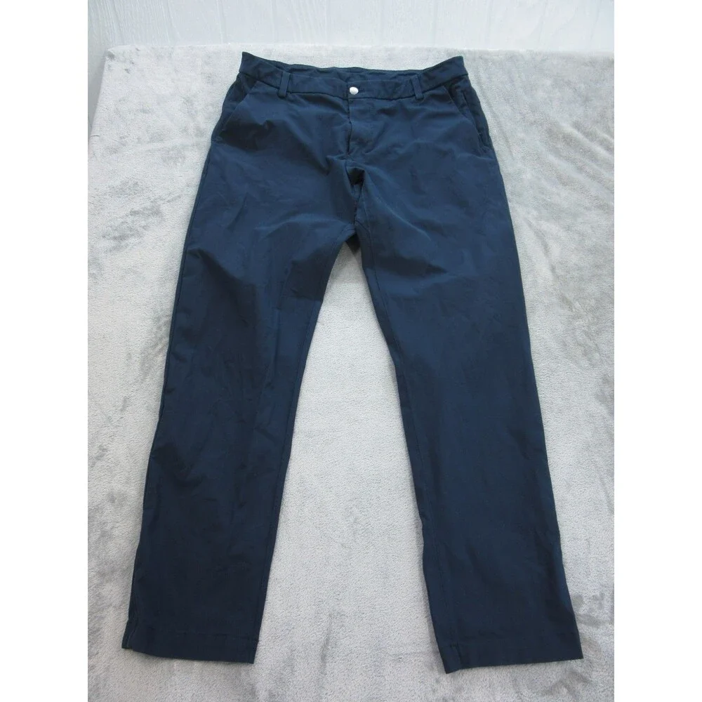 Lululemon Pants  Men's Sz 34 ABC Classic Fit Trouser Warpstreme Navy Blue